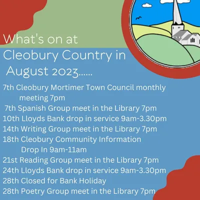 Whats on at Cleobury Country in August 2023