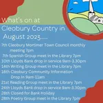 Whats on at Cleobury Country in August 2023
