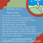 Whats on at Cleobury Country in May 2023
