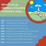 whats on at Cleobury Country in January 2023